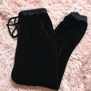 Nordstrom BP black velvet joggers